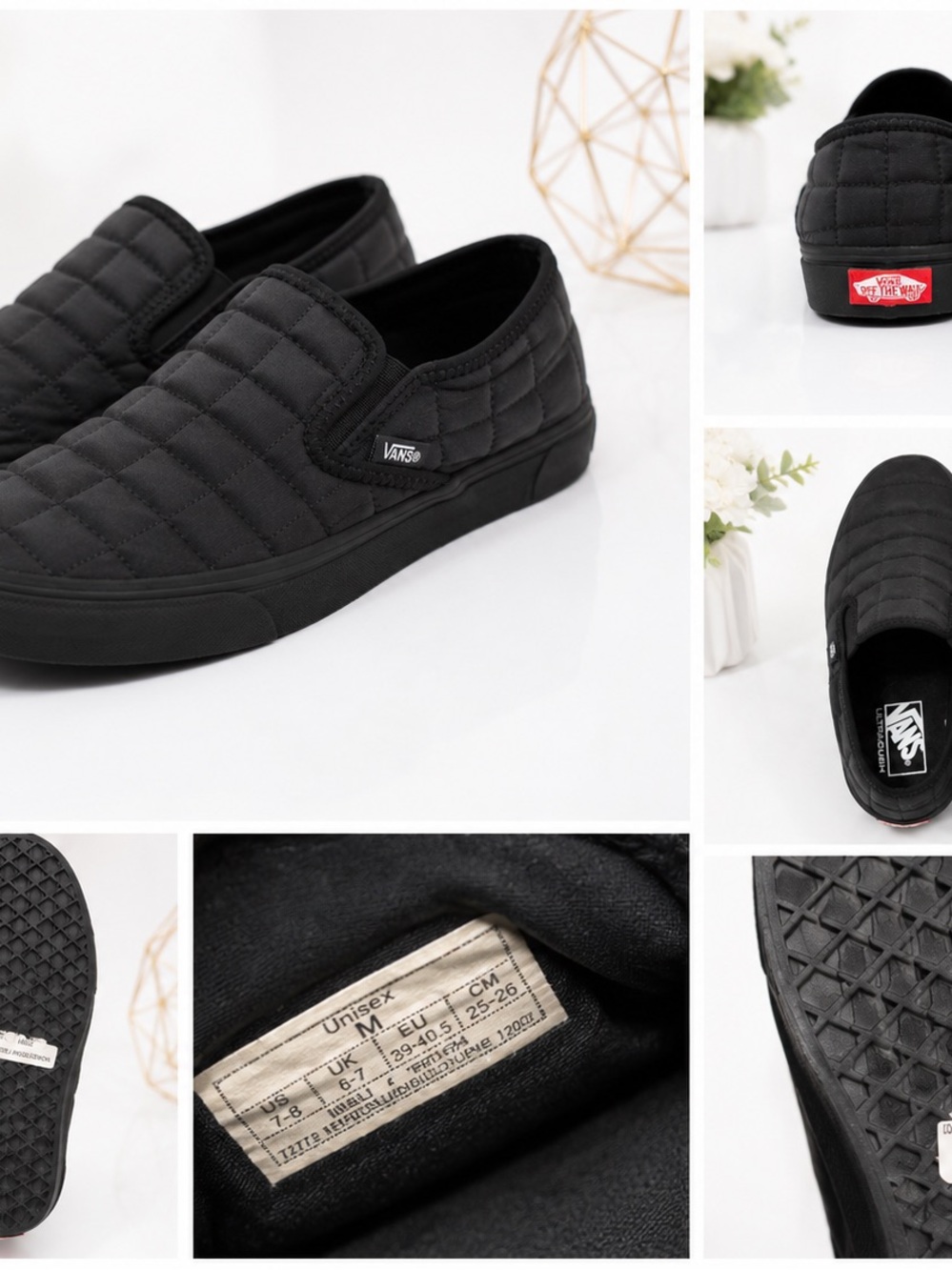 Vans Quilted Slip-On Sneakers - Black